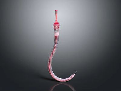 Character And Creature Biomorphic Design Featuring Pink White Curved Structure 3d model