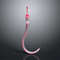 Character And Creature Biomorphic Design Featuring Pink White Curved Structure