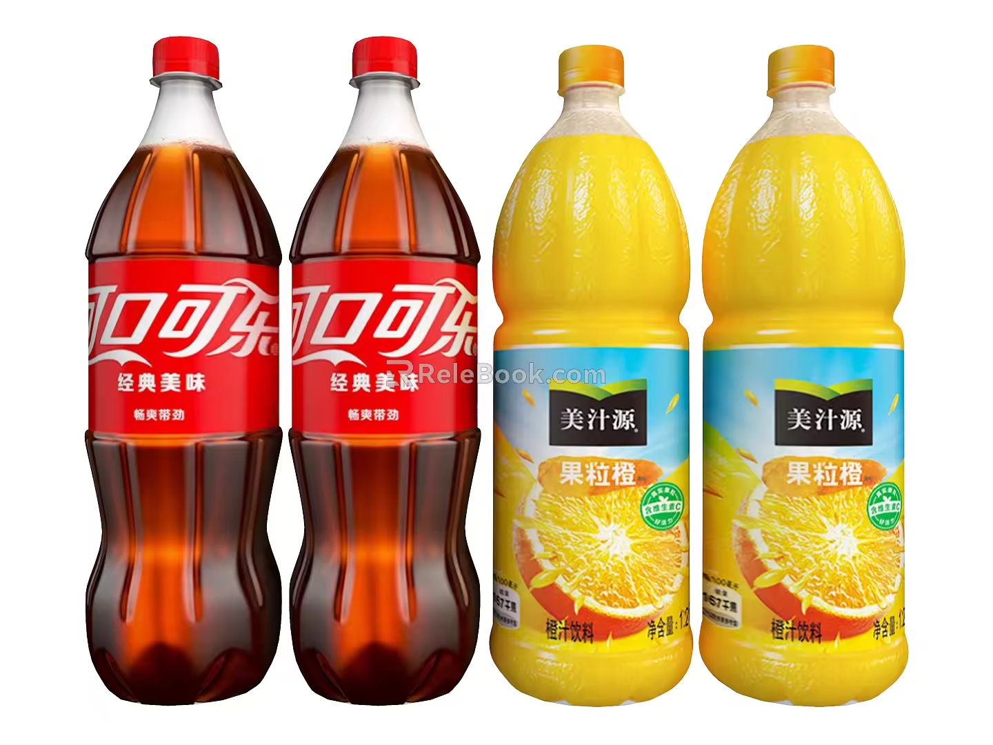 Beverage soda pulsating pull can real fruit grain orange big kiln pop can bottle coke bottle beverage fanta 3d model