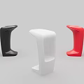 Modern Single Chair Black White Red Minimalist Design For Interior Decor
