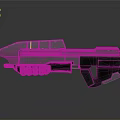 Futuristic Gun With Transparent And Metallic Material Green Indicator Light And Sleek Design