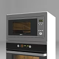 Modern Built in Kitchen Appliance Set With Microwave Oven And Digital 3d model