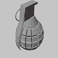 Classic Green Military Hand Grenade With Textured Surface And Metal Pin