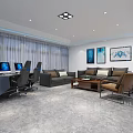 Modern Monitoring Room Monitoring Center Science and Technology Monitoring Center 3d model