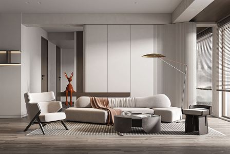 modern living room 3d model