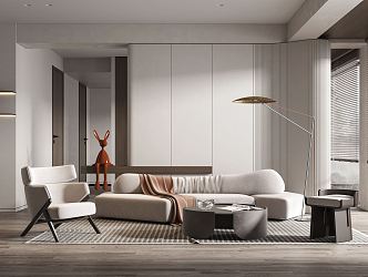 modern living room 3d model