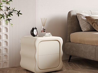 Modern Cream Style Bedside Table Cream Bedside Table model