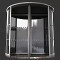 Modern Round Wine Cabinet With Glass Doors Metal Frame And Marble Base