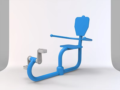Blue Seated Fitness Equipment For Home Gym Arm And Leg Workout 3d model