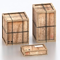 Wooden Crate Wooden Boxes Wooden Boxes Logistics Boxes 3d model