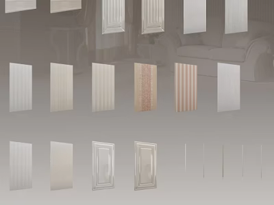 Wall Panels With Various Textured Styles And Decorative Design Options For Interior 3d model