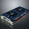 Dell Graphics Card With Dual Fans Blue Design And Efficient Cooling System 3d model