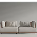 Modern Double Sofa Outdoor Rattan Double Sofa 3d model