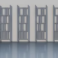 Modern Swing Door Design With Grey Frame And Multiple Units For Interior Use 3d model
