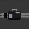 Tactical Portable Weapon With Black Body Three Conical Metal Tips And Handle