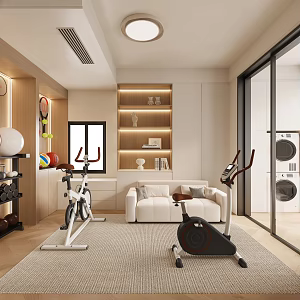 Bedroom Leisure Room Gym Modern Minimalism 3d model