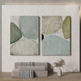 modern abstract painting abstract decorative painting 3d model