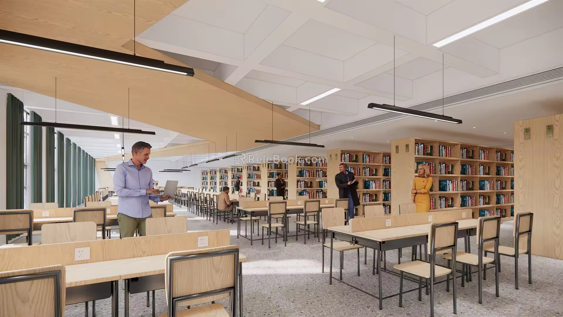 Modern Library Inside the Library 3d model