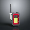 Weapon Handheld Tactical Device Featuring Red Frame Yellow Screen And Antenna