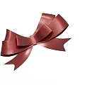 Dark Red Satin Decorative Bow For Gift Wrapping And Decoration 3d model