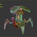 Robot Spider Robot Mecha Spider Science Fiction Spider Mechanical Spider Battery Spider Tower Defense 3d model