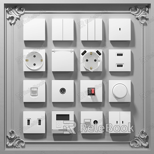 Modern socket switch socket combination model