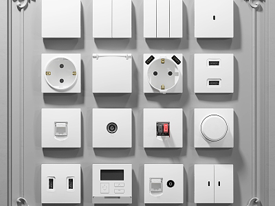 Modern socket switch socket combination model