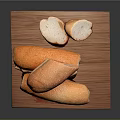 Fresh Sesame Seed Bread Rolls on Wooden Cutting Board with Sliced Pieces