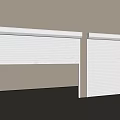 White Modern Roller Shutters Installed On Interior Wall With Smooth Surface