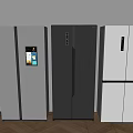 Modern Silver Black White Double Door Refrigerators For Home Kitchen Stylish Appliances