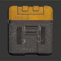 Yellow Gray Portable Durable Storage Box With Lid And Handles For Household Items