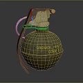 Military Hand Frag Grenade With Metal Body Safety Pin And Comp B Marking