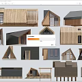 Various Boutique Guesthouse Architecture Designs Featuring Triangular Roofs Wooden Facades And Modern Windows