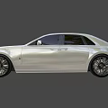 Elegant Silver Luxury Sedan With Sleek Body Design And Large Alloy Wheels