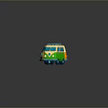 minibus minivan driverless bus school bus van box car 3d model