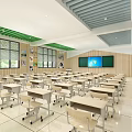 Modern Classroom Art Classroom 3d model