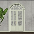 French double door 3d model