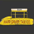 Yellow Water Taxi Vehicle From Warp Driver Taxi Co With Open Cabin