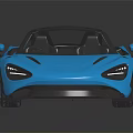Blue Aerodynamic Sports Car With Sleek Design Black Roof Stylish Headlights And Alloy Wheels