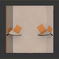 Cute Cat Face Shaped Wooden Storage Box With Pink Ears And Blue Eyes