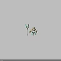 Game Movie Character With Blonde Long Hair Green Outfit Butterfly Wings And Green Decorated Staff