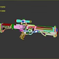 White And Black Toy Gun With Scope For Kids Playtime Fun Design
