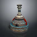 Detailed Architectural Model With Stone Brick Dome Tower And Detailed Base