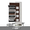 Modern Detached Villa Exterior Design With Multi Storey Balconies Large Windows And Entrance Plants