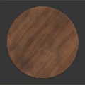 Round Wooden Stool With Smooth Surface Four Legs And Minimalist Design