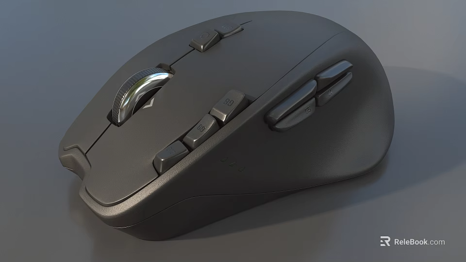 Wireless Computer Mouse with Ergonomic Design and Multiple Control Buttons 3d model 
