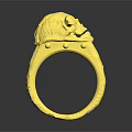 Elegant Gold Ring With Intricate Carved Details For Daily Accessories
