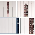 Modern Wardrobe Design With Various Colors Interior Storage And Decorative Shelves