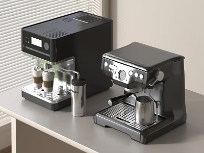 Modern Coffee Makers As Essential Kitchen Appliances For Home Coffee Making 3d model