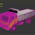 Yellow Dump Truck With Modern Design And White Cargo Bed Features 3d model